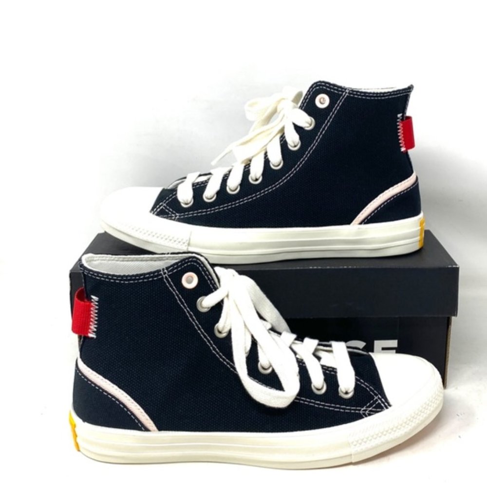 Converse Ctas High Top Shoes Casual Canvas Sneakers Black Red For Women A07118C - Picture 3 of 9